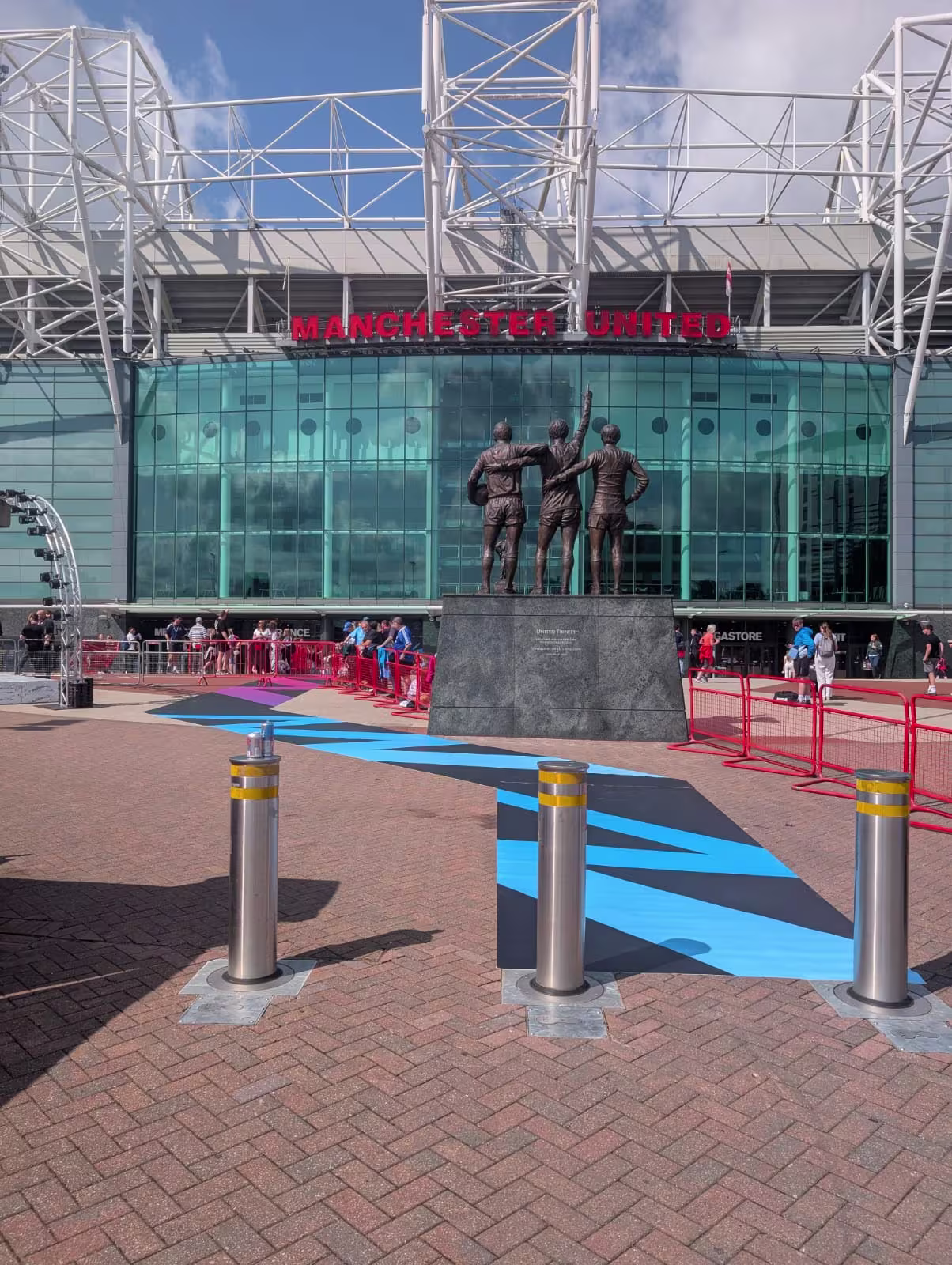 Large format printed floor graphic for Soccer Aid at a football stadium