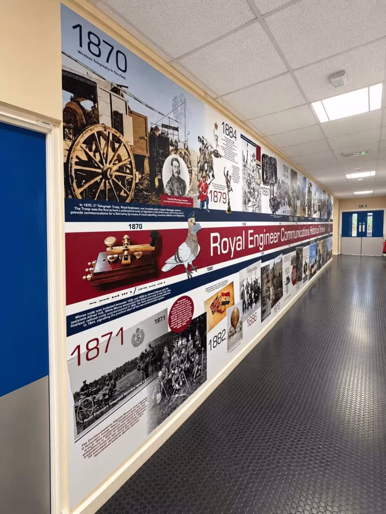 Royal Engineers Timeline Wall Graphics 1 RoyalEngineer Wall Install3